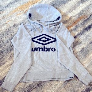 Umbro Hoodie with Drawstrings- Gray